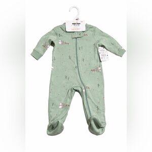 Snoopy Green Kids Footie Pajamas